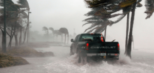 jeep caught in a hurricane